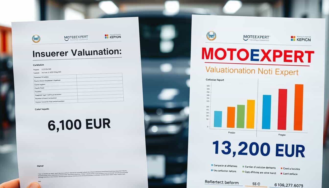 Ubezpieczyciel 6 100 EUR, a rzeczoznawca MOTOEXPERT 13 200 EUR