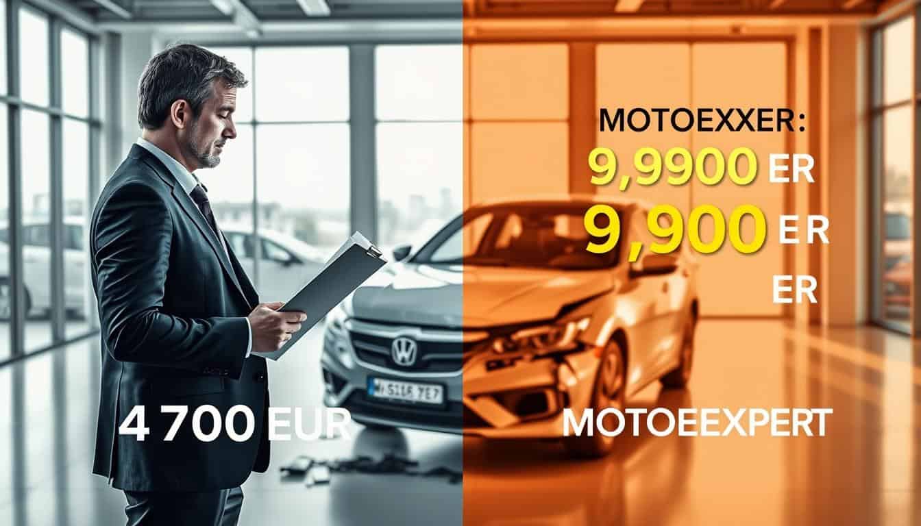 Ubezpieczyciel 4 700 EUR, a rzeczoznawca MOTOEXPERT 9 900 EUR
