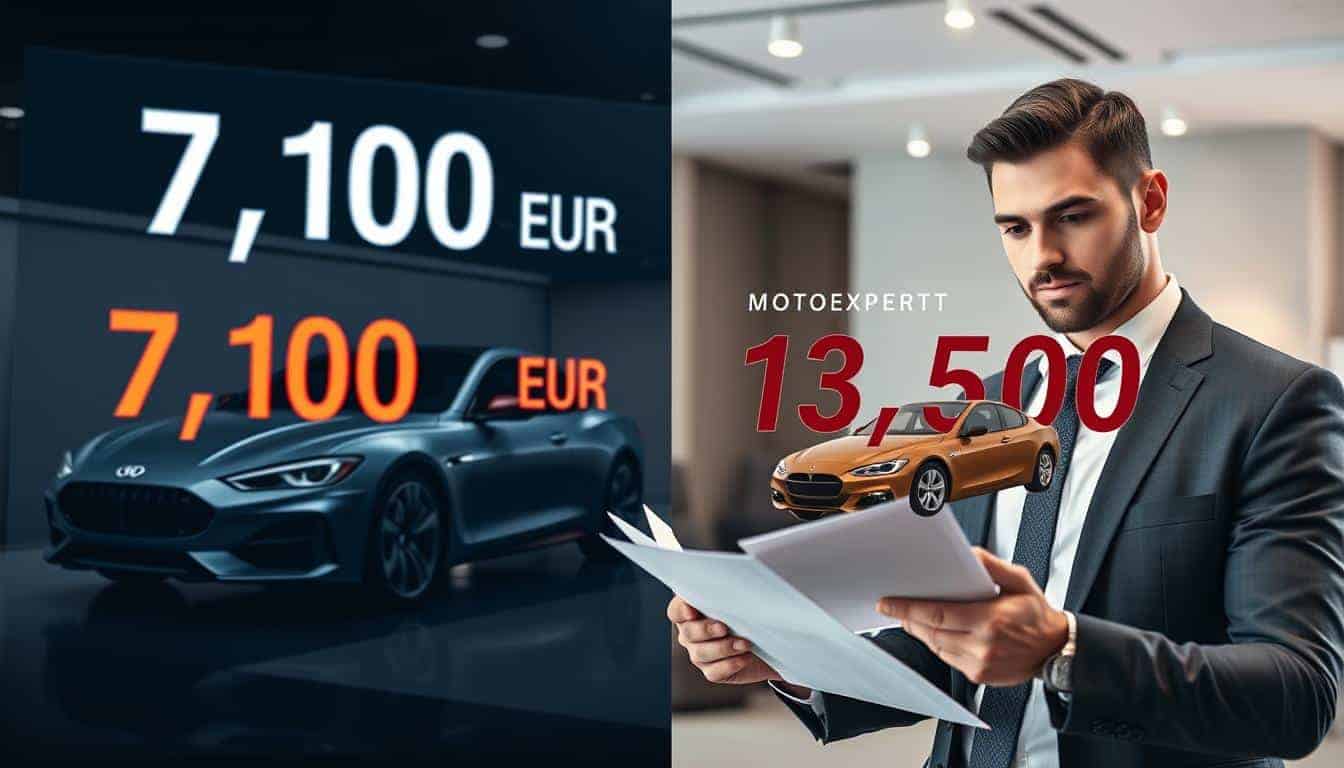 Ubezpieczyciel 7 100 EUR, a rzeczoznawca MOTOEXPERT 13 500 EUR
